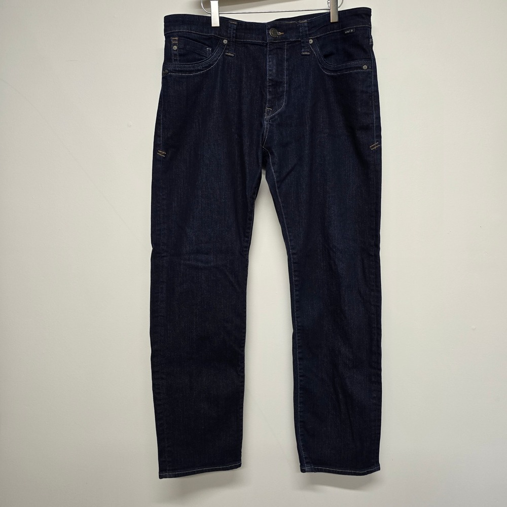 Mavi Zach Straight Leg Mens 34x32 Dark Indigo Denim Jeans Minimalist